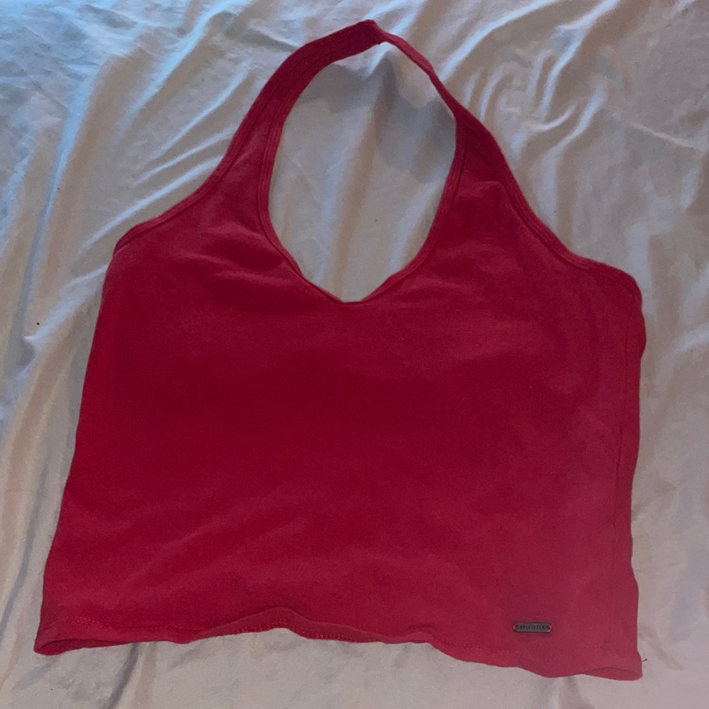 Hollister Vibrant Red Halter Tank